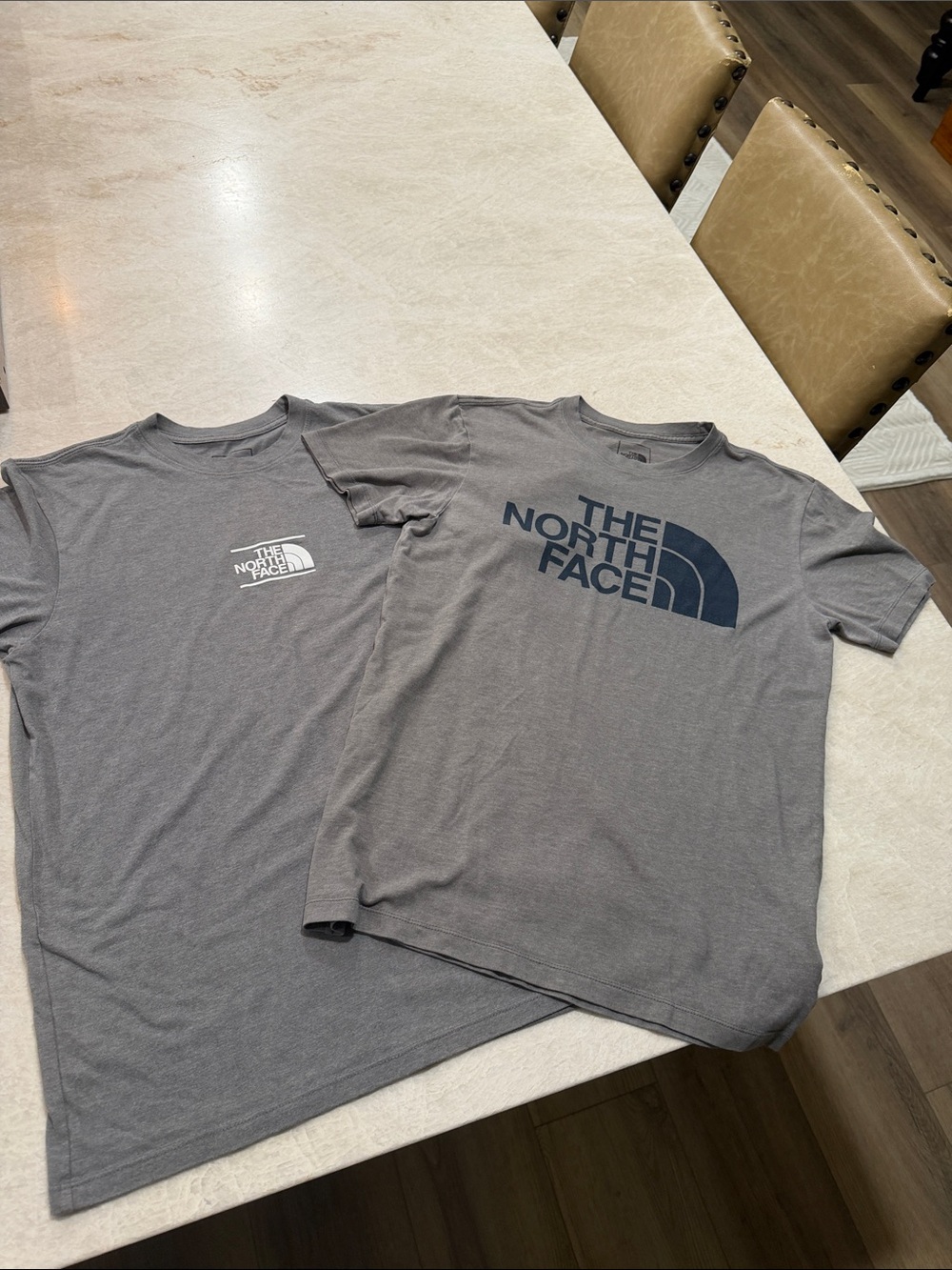 The North Face Men's Gray Graphic Logo Crew Tees (2-Pack)